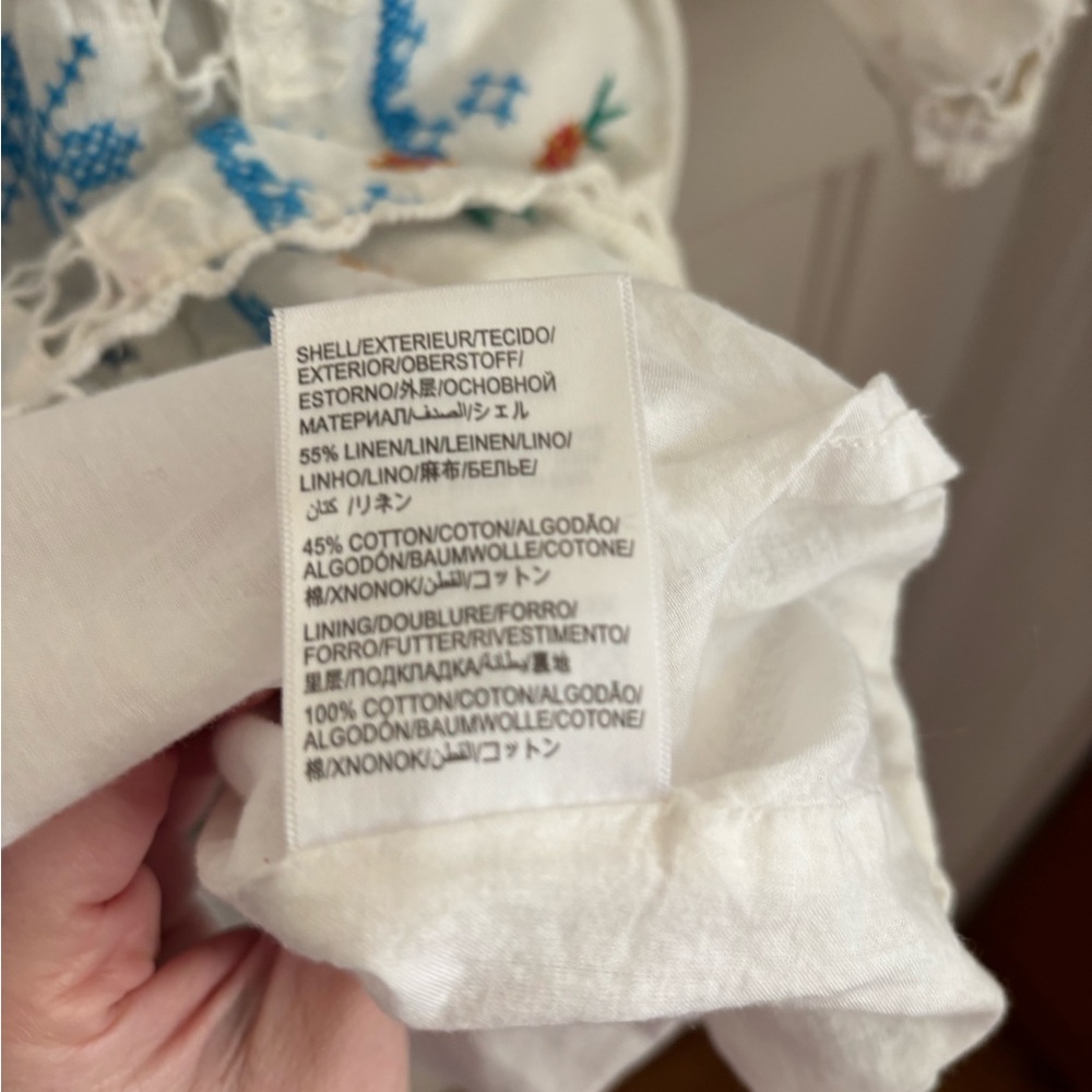 FARM Rio White Embroidered Mini Dress with Blue, Pink & Gold Accents - Picture 13 of 13